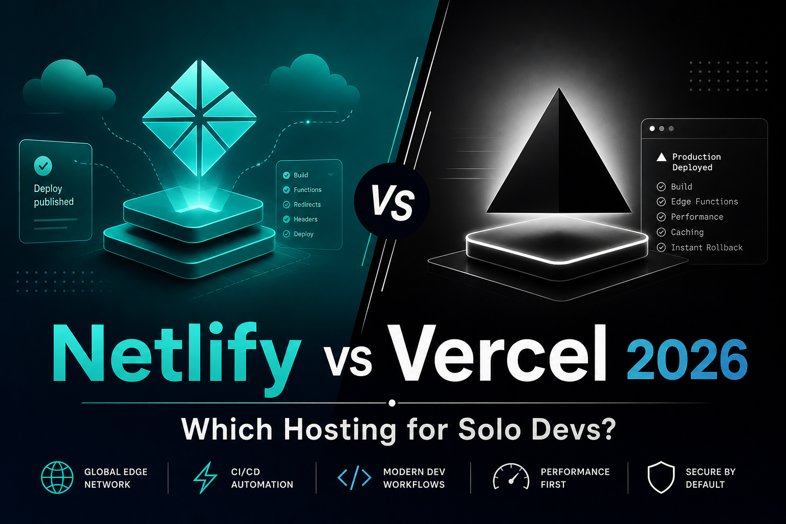 Netlify vs Vercel 2026: Which Hosting for Solo Devs?