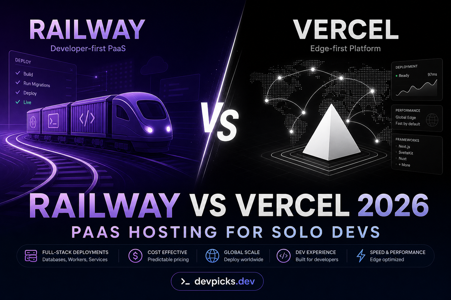 Railway vs Vercel 2026: PaaS Hosting for Solo Devs?
